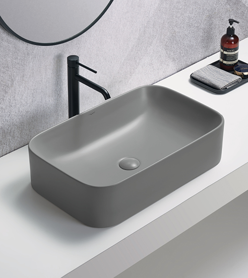 Table Mounted Wash Basin ( Lunar Grey ) – Aquant India